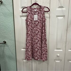 LuLaRoe Floral Midi Dress - Burgundy and White